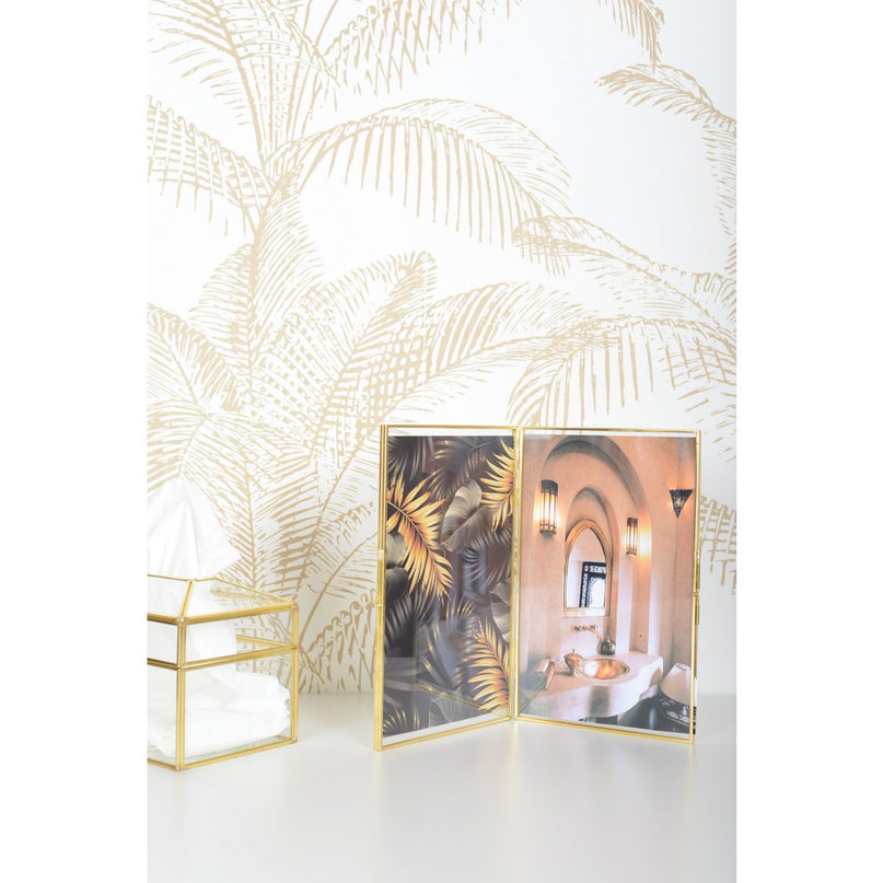 Dubbel transparant frame H.16 cm