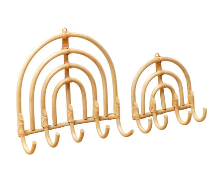 Rotan Kapstok Kapstokken Beige Wandhaken MAKU (2 maten)