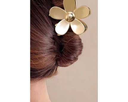 Levendige bloem klauw metalen haar clips-goud n zilver