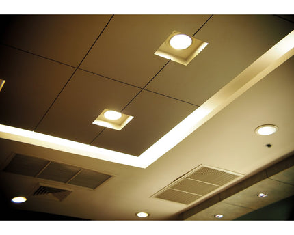 LED-plafondlamp "punt" Ø 15 cm, stevig ingebouwd LED met 10 watt, neutraal wit licht, dimbaar met fase/sectie dimmer