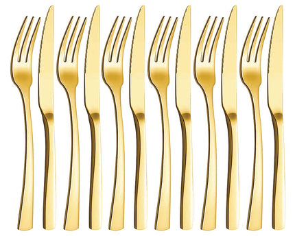 Set van 12 gouden bestek