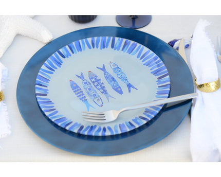BLAUWE ONDERZETTER