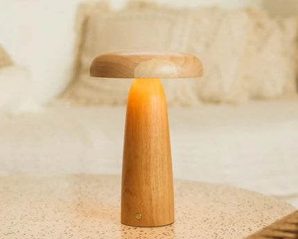 Lennart Houten Tafellamp – Oplaadbare, dimbare en draadloze verlichting