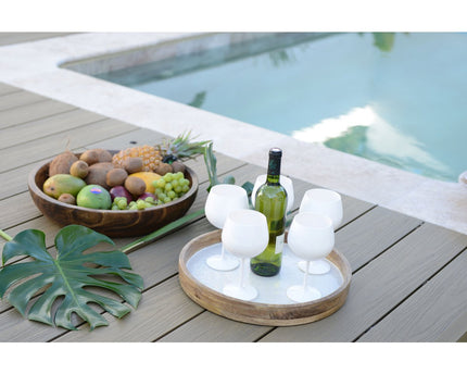 Witte houten lade mango 40x40x4cm