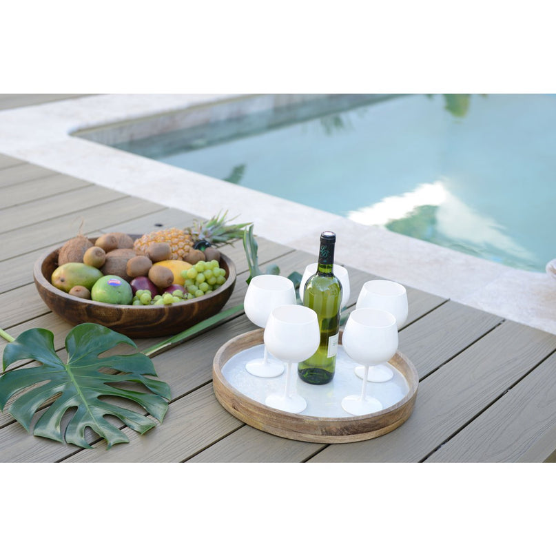 Witte houten lade mango 40x40x4cm