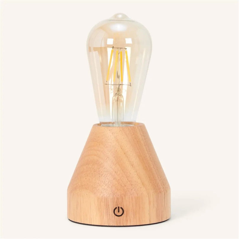 Zavi lichtbruin oplaadbare LED-tafellamp-draadloos, dimbare, 60-uur batterij