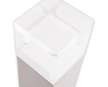 LED Outer Socket Light "Leah" gemaakt van metaal en plastic in stalen blanke, geïntegreerde LED, padlichten