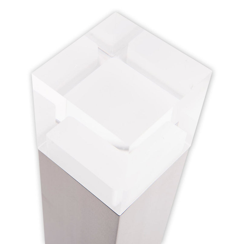 LED Outer Socket Light "Leah" gemaakt van metaal en plastic in stalen blanke, geïntegreerde LED, padlichten