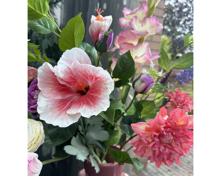 Zijden Bloemen met Strawberry Juice Vase H：23cm