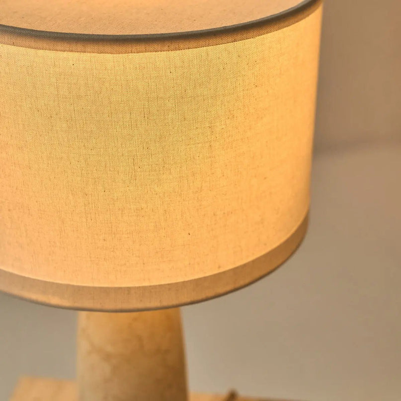 Charlotte Marmeren Lamp met Katoenen Kap – Elegante verlichting voor uw huis