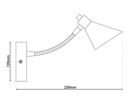 LED wandlamp "Koper"