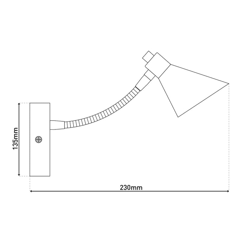 LED wandlamp "Koper"