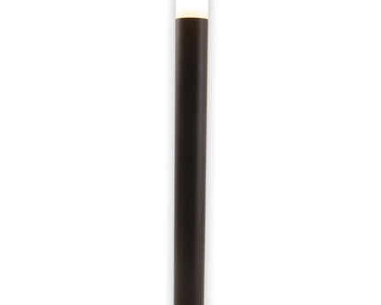 Buitenbasisbasis "Torcia" 80 cm hoog, gemaakt van metaal en plastic in zwart, E27