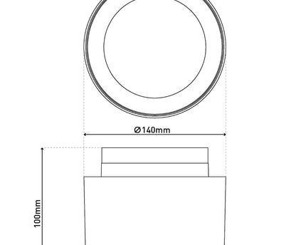 LED Spot D: 14 cm witte "Trimes"
