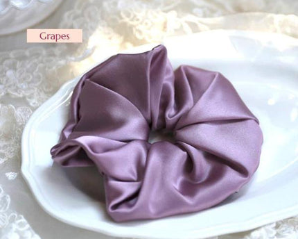 Luxe 100% zijden haarscrunchie - 6 cm breed
