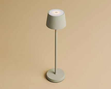 Vondel Mini Shadow Gray Oplaadbare en draadloze lamp perfect voor horeca -industrie - draadloos oplaadbaar via laadstation