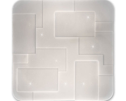 LED plafondlamp "Luxor" 54x54cm kristaleffect