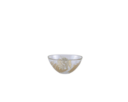 Transparant beker gouden blad