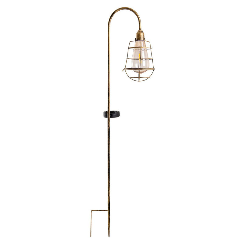 2 Set LED Decoratief Solar Earth Spit "Gitti" H: 76,5 cm, voor buiten, gemalen spiesjes gemaakt van metaal en plastic, in oude maaltijd, met geïntegreerde LED