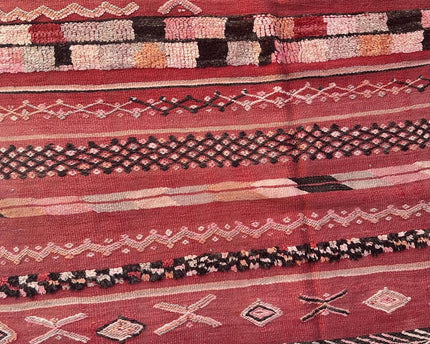 Zuiver wollen Marokkaans Kelim Berber tapijt 169 x 364 cm