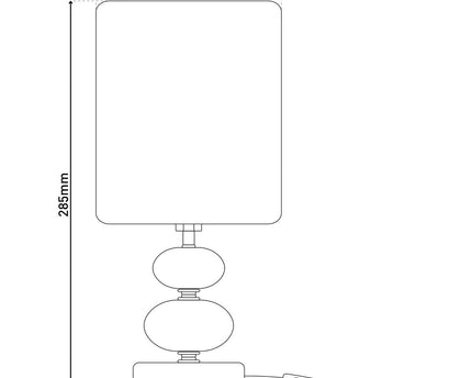 Stof, tafellamp "mali", tafellampje, textiel in zwart, met e14 -aansluiting, voor eetkamer, woonkamer, gang of kantoor, tafellamp voor woonkamer of eetkamer, bedlamp 28,5 cm hoog
