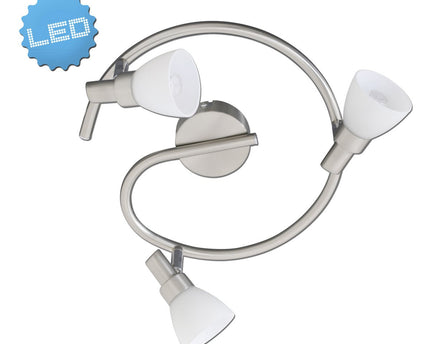 3 LED-wand u. Plafondlamp "Feltre" d:28cm