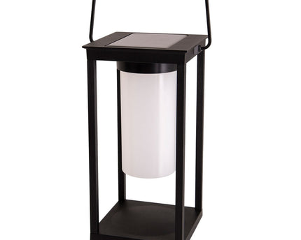 LED -camping/plintlamp H: 28 cm, voor buiten, plintlamp - metaal en plastic in het zwart, met geïntegreerde LED