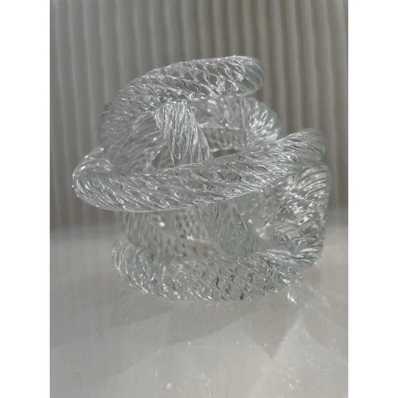 Klein geknoopt glassculptuur (S) Diameter 10cm