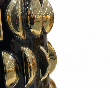 Gouden vaas met visschaalpatroon xl
