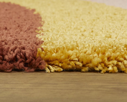 Dik en comfortabel rond kindervloerkleed COLORS