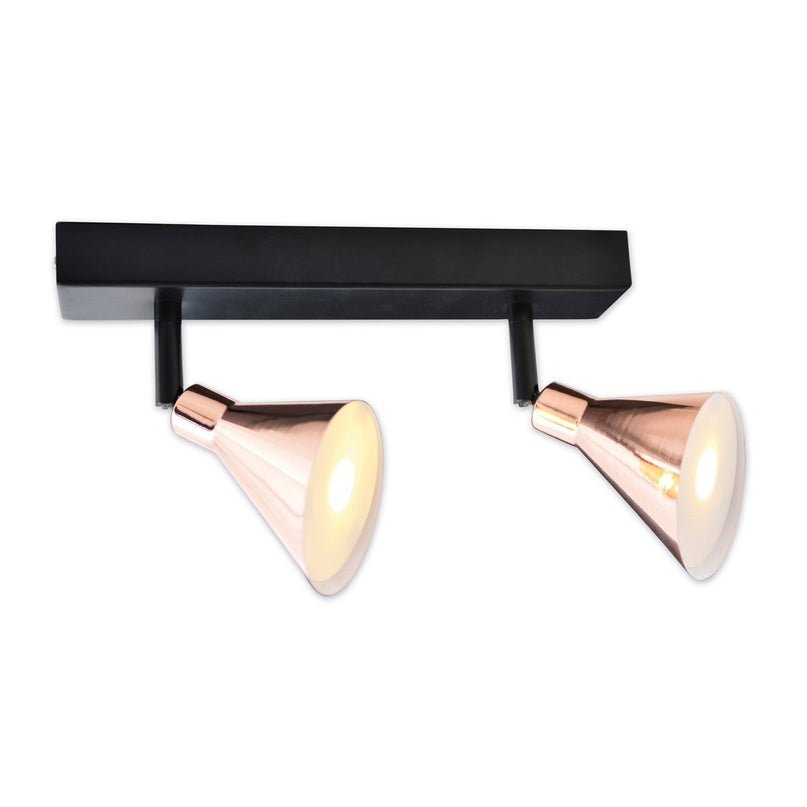 2 LED-wand u. Plafondspot "Koper"