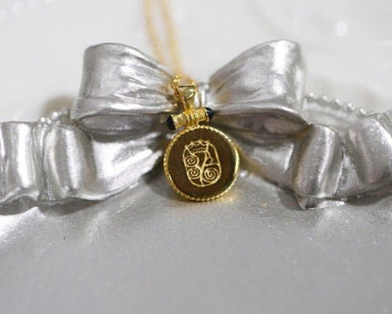 Zwart emaille Rose hanger ketting