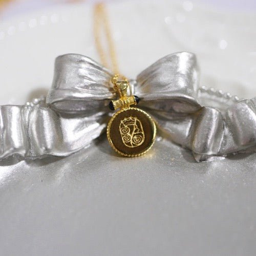 Zwart emaille Rose hanger ketting