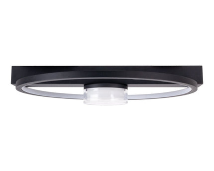 LED -plafondlicht "CIMO" gemaakt van zwart metaal en plastic, 40 cm lang, dimbaar door wandschakelaar