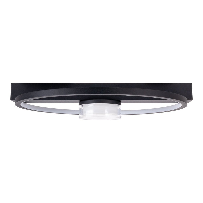 LED -plafondlicht "CIMO" gemaakt van zwart metaal en plastic, 40 cm lang, dimbaar door wandschakelaar