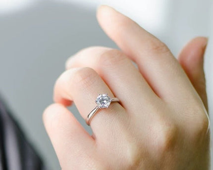 Timeless 6 Claws Solitaire Rings - Moissanite Stone