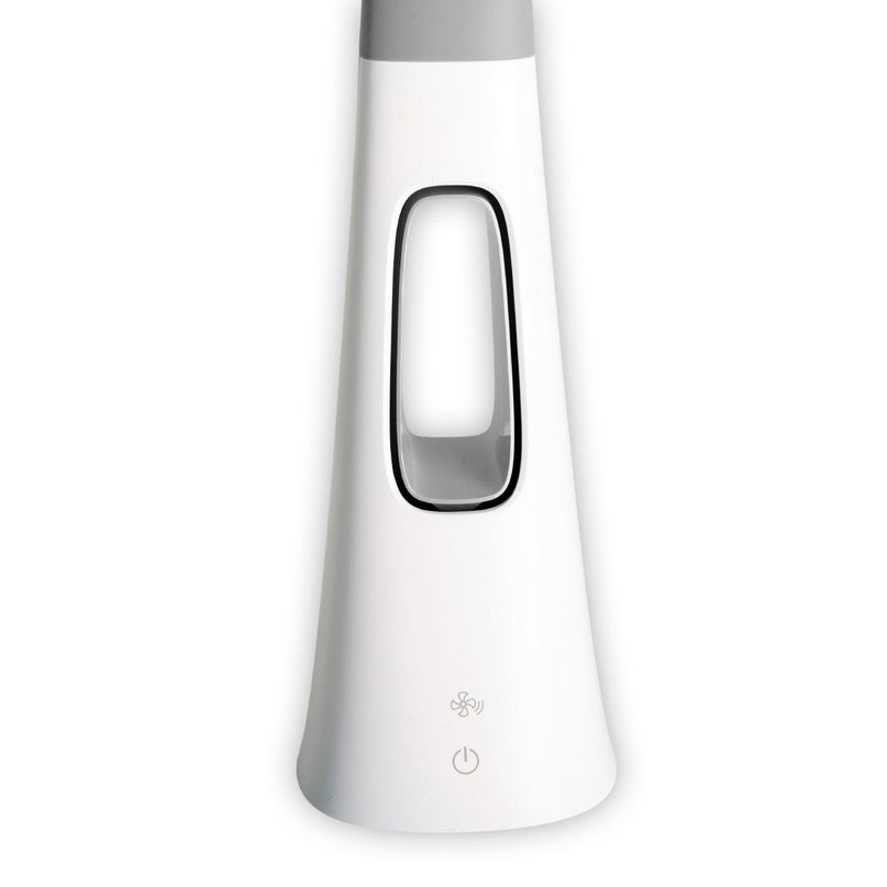 LED-tafellicht "Ventu" met ventilator, met aanraking, dimable, gemaakt van wit plastic, stevig ingebouwde LED's, 40 cm hoog