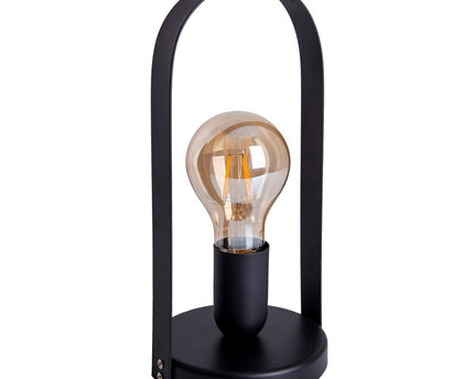 Metalen tafellamp "Faro" h: 28.5cm zwart