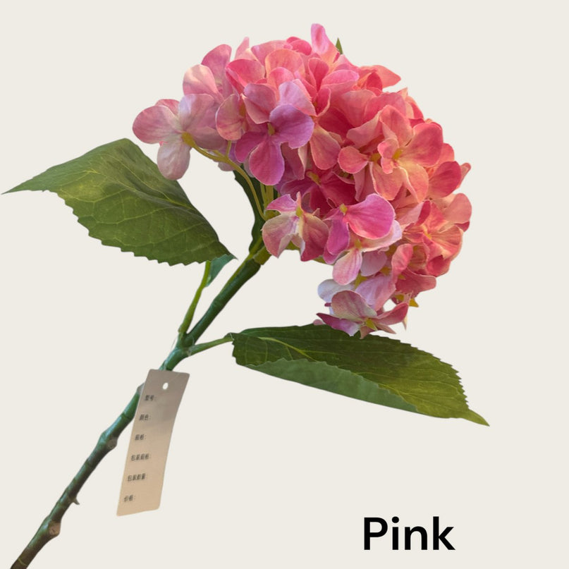 Kortstengelige frisse hortensia | Zijden kunstbloem | Lengte 47cm  1pcs