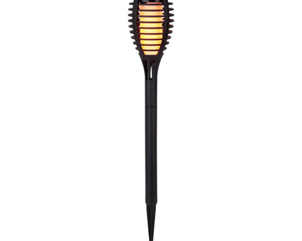 3 Set LED Earth Spit "Torch" 58 cm gemaakt van grijs plastic, met geïntegreerd LED, zonnelampje voor buiten