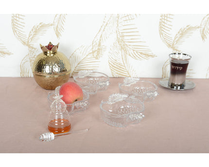 APPEL GLAZEN KOPJES 16,5X12,2X4,5CM - SET VAN 4