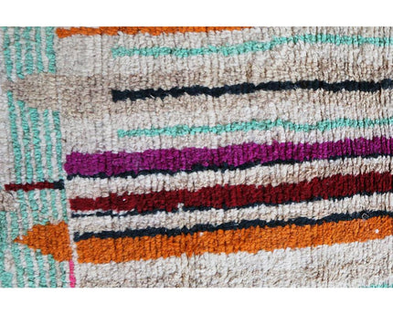 Zuiver wollen Marokkaans Berber halkleed 75 x 378 cm