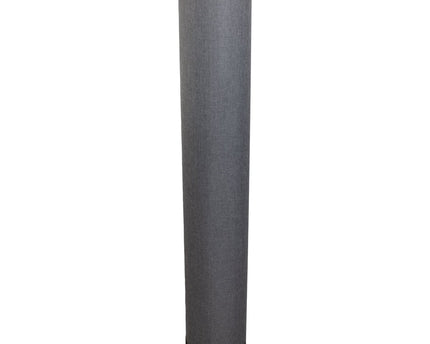 Staande lamp "Beate" Gray gemaakt van metaal en een tekstblazer in grijs, E27 -aansluiting, vloerlamp voor eetkamer, woonkamer, gang of kantoor, ca.