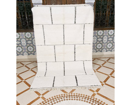 Berber vloerkleed Beni Ouarain zuivere wol 153 x 263 cm