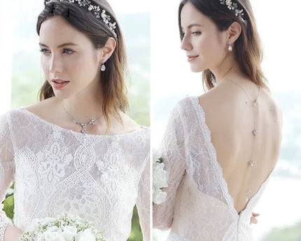Bridal Back ketting voor de bruiloft