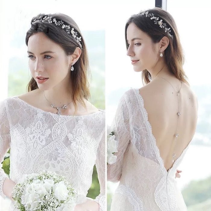 Bridal Back ketting voor de bruiloft