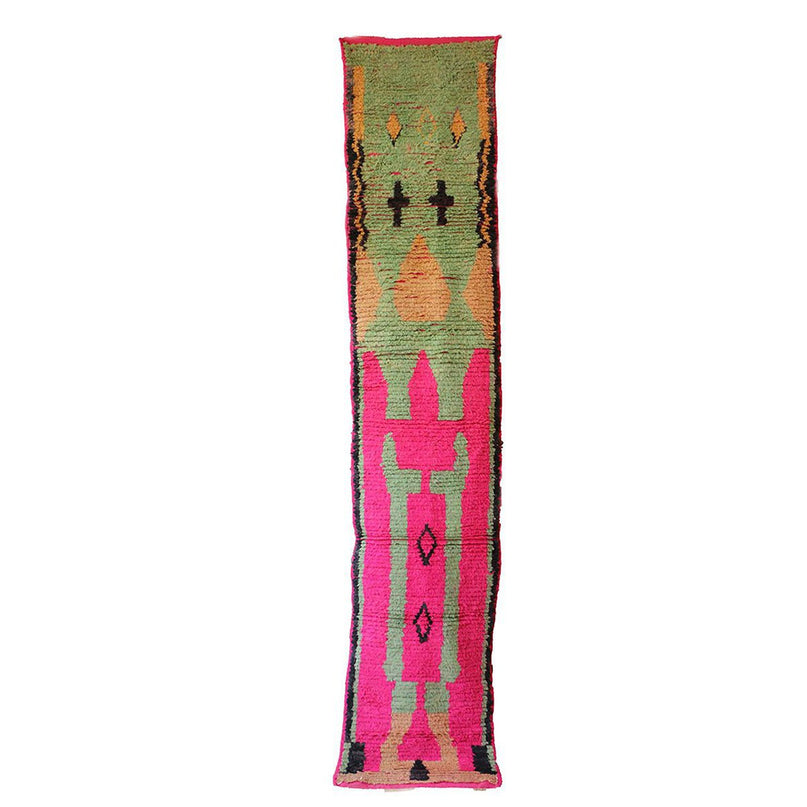Zuiver wollen Marokkaans Berber halkleed 71 x 355 cm