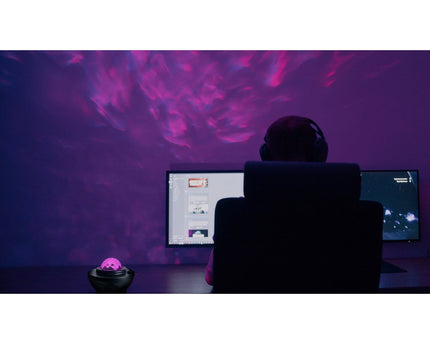 Atmosferische Galaxy LED -projector, decoratieve verlichting gemaakt van plastic, kleurrijke, geïntegreerde LED, voor binnen