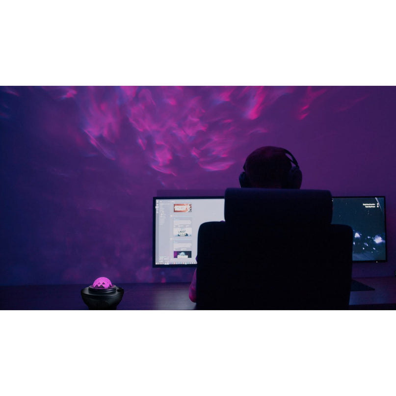 Atmosferische Galaxy LED -projector, decoratieve verlichting gemaakt van plastic, kleurrijke, geïntegreerde LED, voor binnen