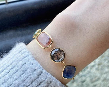 Rainbow Quartz kristallen kralen 5-stenen armbanden